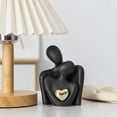 thumbnail image 3 of Mini Couple Statue Tv Stand Decor Abstract Sculpture Black A, 3 of 5