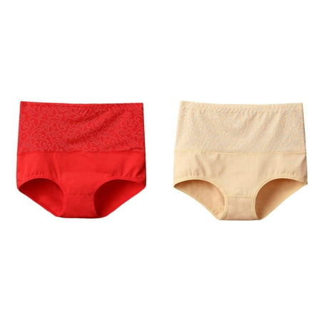 2-Pack Women s Solid Color Underwear High Waisted Underwear Sheer Mesh Panties Breathable Panties for Women Underwear Women No Show Lane Swim 16 Nylon Bikini Panties Printed Comfortable Womens