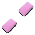 thumbnail image 2 of Guardoinrt Earphone Storaging Bag Portable Solid Color Mesh Pocket Stylish Indoor Outdoor Data Cable Organizing Case Organizer Pink 2Set, 2 of 6