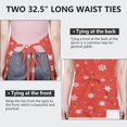 thumbnail image 6 of Red Christmas Snowflake Apron-Garden Aprons for Women with Pockets-Cotton Linen Waterproof Kitchen Cooking Gardening Aprons Adjustable for Kitchen,Cooking,BBQ and Salon 32"x27", 6 of 7
