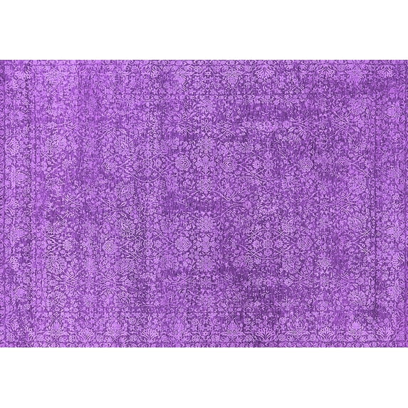 Ahgly Company Indoor Rectangle Oriental Purple Industrial Area Rugs, 5' x 8'