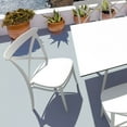 thumbnail image 2 of 34.25" White Patio Cross Armless Dining Chair, 2 of 8