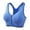 T#Blue491, variant on Women Front Zip Sports Bra High Workout Yoga Running Tops Breathable Supportive Seamless Comfort Fitness Activewear Solid Color Relaxed Fit Brassiere