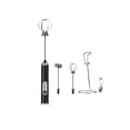 thumbnail image 2 of Electric Milk Frother Handheld Rechargeable with Stand, 3 Speed USB Rechargeable Frother with 2 Whisks for Coffee Latte Cappuccino Matcha and Egg Beating, 304 Stainless Steel Whisk Heads, Black, 25cm, 2 of 6