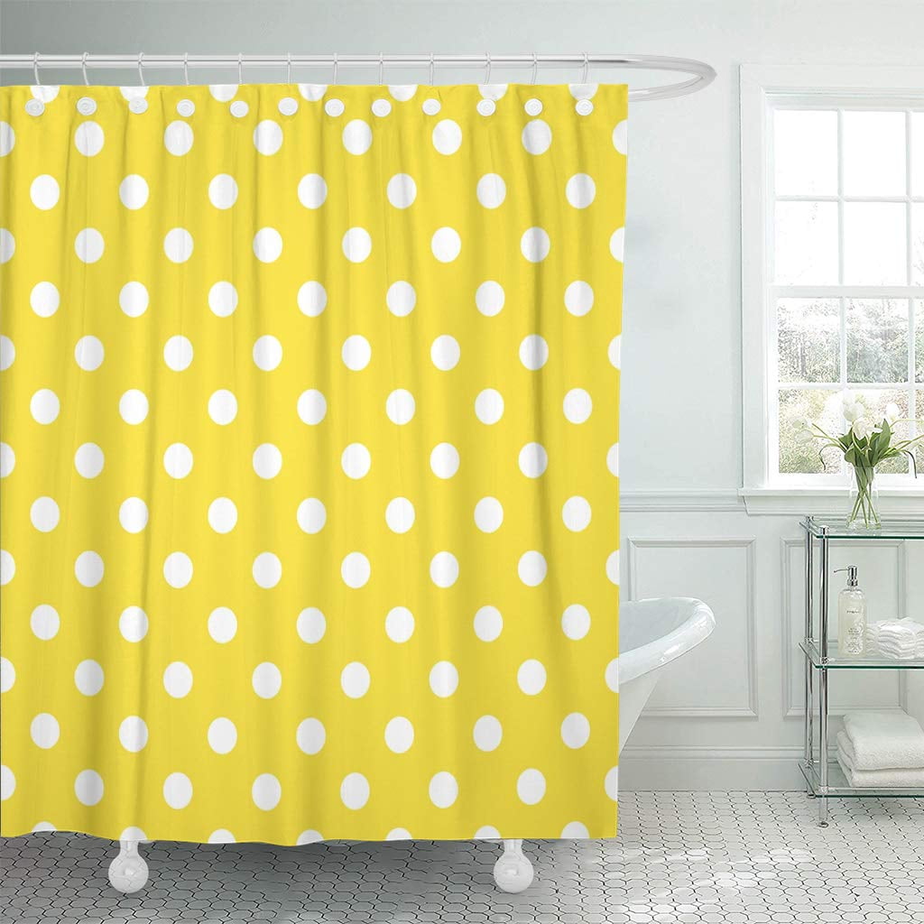 KSADK Dot Pattern with White Polka on Yellow Abstract Autumn Classic