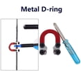 thumbnail image 1 of Tiro con arco Metal D Loop U Nock Compuesto Cuerda Liberación Arco D Anillo con llave (Rojo), 1 of 7