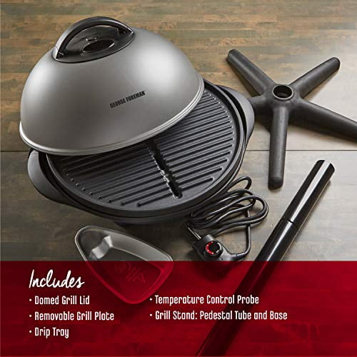 George Foreman GGR50B Barbeque grill electrical 240 sq.in Walmart