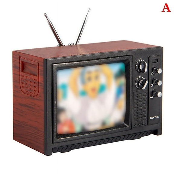 DollHouse Miniature ornaments Mini retro TV toy ornaments