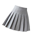 thumbnail image 4 of Falda plisada Mini uniforme de colegiala de tenis de cintura alta con pantalones cortos, gris, M Vogacara AP001094-17, 4 of 7