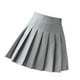 thumbnail image 3 of Falda plisada Mini uniforme de colegiala de tenis de cintura alta con pantalones cortos, gris, XXL Vogacara AP001094-20, 3 of 7