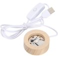 thumbnail image 1 of MECCANIXITY LED Wooden Ball Stand Holders Displays Base 5x2cm Colorful Light Round USB Switch for Crystal Ball Stone, 1 of 5