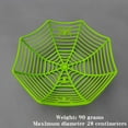 thumbnail image 6 of Halloween Spiderweb Fruit Basket Plastic Storage Bin with Drainage Basin - Countertop Refrigerator Organization Multi-Color(Green), 6 of 6