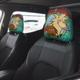 thumbnail image 2 of Los Castores Cascarrabias Funda Protectora Universal para Reposacabezas de Coche, Funda Elástica para Reposacabezas de Asiento de Auto, Funda de Tela Antipolvo, Accesorios de Interior 2 Piezas, 2 of 6
