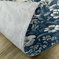 thumbnail image 4 of Ambesonne Navy Blue Place Mats Set of 4, Monochromatic Boho Daisy, Standard Size, Dark Slate Blue Coconut, 4 of 5