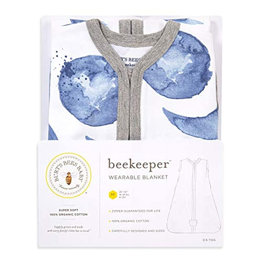 100/% Organic Cotton Swaddle Transition Sleeping Bag Burts Bees Baby Beekeeper Wearable Blanket