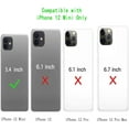 thumbnail image 2 of Compatible with iPhone 12 Mini Wallet Case,Detachable 2 in 1 Magnetic [7 Card Slots] Removable Wrist Strap Zipper Wallet Shockproof Kickstand Multi-Function PU Leather Case,5.4 Inch Burgundy, 2 of 17