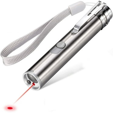 GJX USB Rechargeable Handheld Laser Pointer Cat Toy, Red