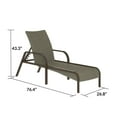 thumbnail image 6 of COSCO Outdoor Living, SmartWick, Patio Chaise Lounge, Warm Gray, 6 of 9