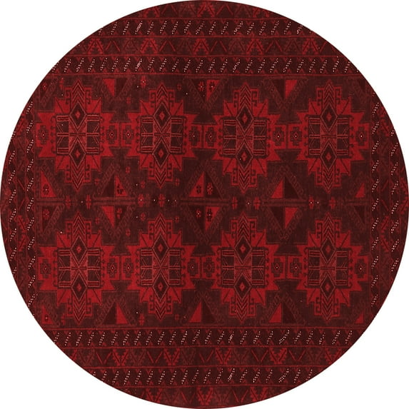 Ahgly Company Indoor Round Persian Red Traditional Area Rugs, 3' Round