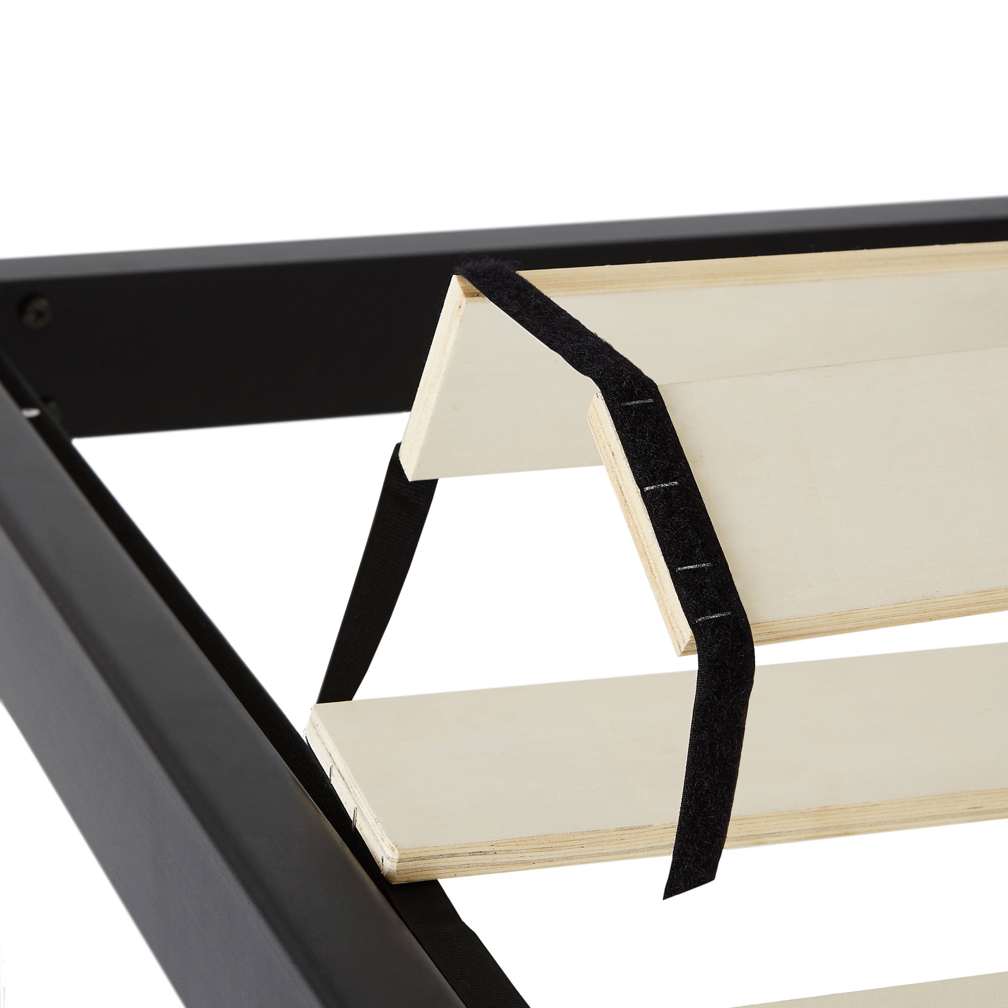 Intellibase Queen Size Wooden Slat Black Metal Platform Bed Frame Intellibase Queen Size Wooden Slat Black Metal Platform Bed Frame With Headboard Com