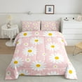thumbnail image 2 of Castle Fairy Floral Daisy Girl 2pcs Bedding Comforter Set,Chic Flower Twin Comforter Sets,Polka Dots Breathable Bedding Set,Luxury Bedroom Decor, 2 of 8