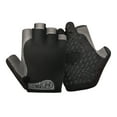 thumbnail image 2 of 1 Pair Sports Cycling Bike Gloves Padded Half Finger Bicycle Gloves with Fastener Tape Shock-Absorbing Anti-Slip Breathable Gloves, 2 of 7