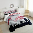 thumbnail image 4 of American Football Comforter Full Size,Sports Bedding Set, Football American Football Lovers Comforter Sets,Sports Themed Duvet Insert with 2 Pillowcases(Foxborough), 4 of 6