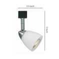 thumbnail image 5 of Metal Track Light with Interchangeable Round Glass Shade, Silver and White- Saltoro Sherpi, 5 of 5