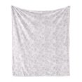 thumbnail image 1 of Floral Soft Flannel Fleece Throw Blanket, Simplistic Thin Lines Sketch Art Gracious Flower Roses Repetitive Print, Cozy Plush for Indoor and Outdoor Use, 50" x 60", Rose and Pale Mauve, by Ambesonne, 1 of 5