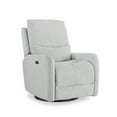 thumbnail image 4 of Jennifer Taylor Home Dublin 30" Swivel Power Recliner Arm Chair Heathered Light Gray Polyester, 4 of 11