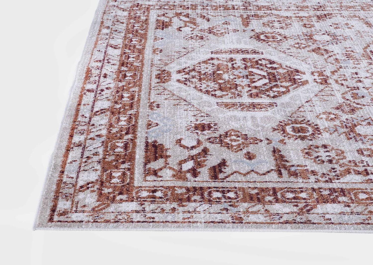 Rug Ease Tapis abril en vison et terre cuite