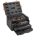 thumbnail image 2 of Mechanics Tool Set and Socket Set, 1/4" 3/8" 1/2" Drive Deep and Standard Sockets, 450 Pcs SAE and Metric Mechanic Tool Kit with Bits, Hex Wrenches, Combination Wrench, Accessories, Storage Case, 2 of 11