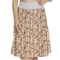thumbnail image 1 of Women's Bamboo Print Eco Season in Japan A-line Printed Skirt Casual Wear, S, Dark Brown Sand Brown, by Ambesonne, 1 of 6