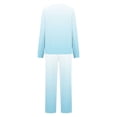 thumbnail image 3 of Scyoekwg Women's Casual 2 Piece Outfits Fall Fashion Gradient Color Outfits Loose Comfy Matching Set Loungewear (Light Blue,XL), 3 of 4
