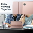 thumbnail image 7 of JETech Case for Samsung Galaxy Tab A11 / Tab A9 8.7-Inch 2025/2023, Slim Translucent Back Tri-Fold Folio Stand Protective Tablet Cover (Rose Gold), 7 of 7