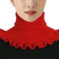thumbnail image 4 of Duoif Neck Warmer, Women's Turtleneck Dickey Collar Knitted Detachable Collars Mock High Turtleneck Dickey Collar for Women Girl Scarf for Women Red, 4 of 5