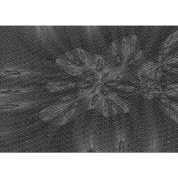 Ahgly Company Indoor Rectangle Patterned Charcoal Black Area Rugs, 2' x 4'