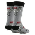 thumbnail image 2 of OoohYeah Men's Novelty Fun Saying Animal Crew Socks, Funny Crazy Dress Socks, Bad A*s, 2 of 3