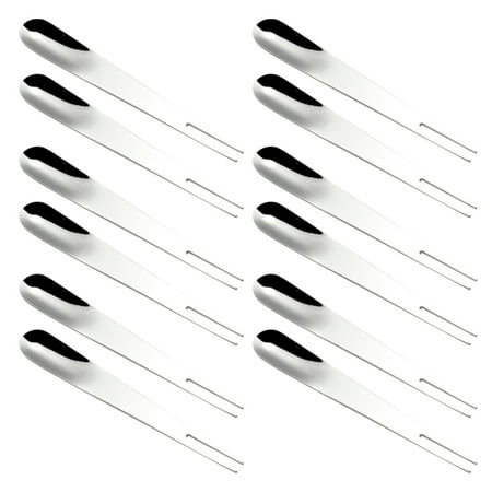 

HOMEMAXS 24pcs Stainless Steel Fruit Forks Cake Forks Dessert Forks Home Supplies