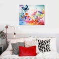 thumbnail image 5 of COMIO  Butterfly Pictures Decor Wall Art Print on Canvas Pink Wtercolor Poster for Bedroom Bathroom Kids Room Ready to Hang, 5 of 5