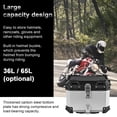 thumbnail image 4 of Riwcyla 65L Motorcycle Rear Trunk Aluminum Alloy Luggage Case Quick Release Motorbike Tail Storage Box Waterproof & Shock Absorption with 2 Keys Reflective Sticker, 4 of 6