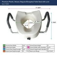 thumbnail image 4 of Drive Medical Premium Plastic Raised Toilet Seat with Lock and Padded Armrests, Elongated, 4 of 5