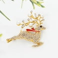 thumbnail image 4 of OUNONA 1Pc Retro Golden Brooch Elk Shape Christmas Corsage Alloy Party Decor, 4 of 8