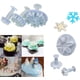thumbnail image 2 of Cortador de galletas de copo de nieve para fondant navideño, decoración de pasteles, herramientas de moldeo de émbolo para manualidades de azúcar, juego de 6, blanco, 2 of 5