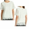 Philosophy Women's Lace Top T-Shirt White Short Sleeves Various Sizes