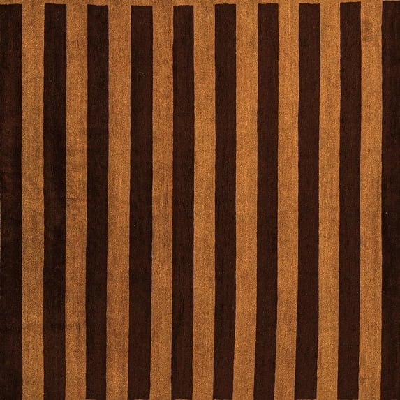 Ahgly Company Indoor Square Abstract Orange Modern Area Rugs, 6' Square