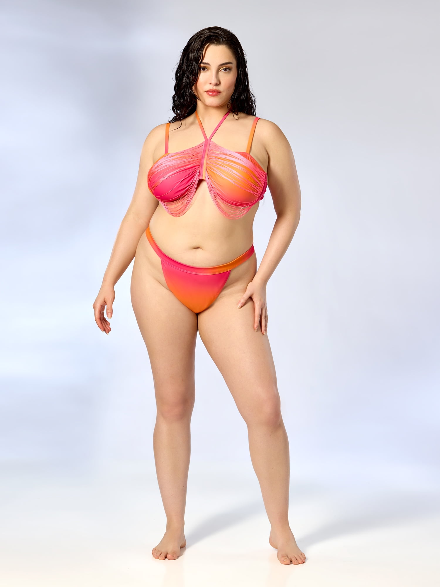 Hot Girl Summer by Megan Thee Stallion Women's Chicas Fringe Bikini Top, Sizes XS-XXL