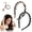 Black+Amber, variant on Silicone U Shape Tooth Comb Headband for Women, Zig Zag High Cranium Design, Non Slip Reversible Hair Band with Teeth, Spring Headbands for Women