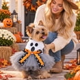 thumbnail image 2 of Halloween Pet Tutu Dress, Pumpkin Ghost Printed Holiday with Bow, Soft Breathable Party Outfit for Small Dogs Puppies, 2 of 4
