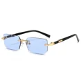 thumbnail image 1 of Typpkmm Rimless Sunglasses Rectangle Fashion Popular Women Men Shades Small Square Sun Glasses for Female Male Summer Traveling Oculos, 1 of 7